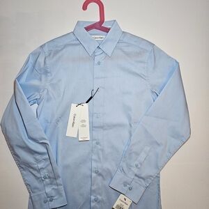 Calvin Klein Teen Boy's Sky Blue Dress Shirt